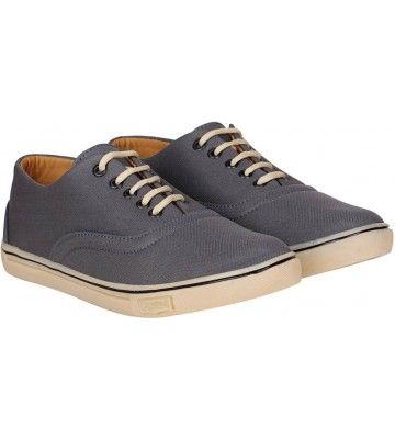 Kraasa Canvas Sneakers Canvas Shoes For Men  (Grey)