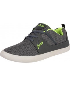 Aero Canvas Sneakers For Men  (Grey, Green)