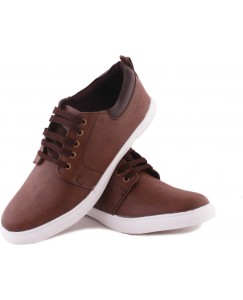 REVOKE Monotone Canvas Shoes For Men  (Brown)