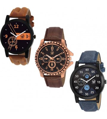 Rizzly Combo of 3 Fashionable Watch - For Men