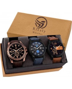 Rizzly Combo of 3 Fashionable Watch - For Men