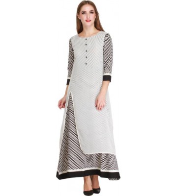 Cottinfab Women's A-line White Dress