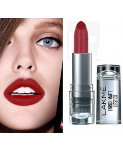 Royal combo Eyelashes &Lakme 9 To 5 Liquid Eyeliner & Mascara ,Enrich Matte Finish Hot Red Lipstick  (Set of 4)