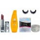 studio eyelashes, Lakme Sun Expert , Olay Ntural White & Lakme Enrich Liptick  (Set of 4)