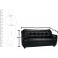 FabHomeDecor Rosabelle Comfy Leatherette 3 + 1 + 1 Black Sofa Set