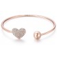 Jewels Galaxy Alloy Cubic Zirconia Rose Gold Charm Bracelet