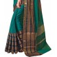 BAPS Striped Bollywood Cotton Silk Saree  (Multicolor)