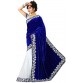 HNC Retail Embroidered Bollywood Net, Velvet, Georgette, Chiffon Saree  (Blue)