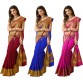 Indianbeauty Solid Bollywood Tussar Silk Saree  (Pack of 3, Multicolor)