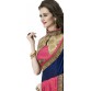 Darshita International Plain Fashion Chiffon Saree  (Blue)