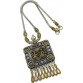 18 Fashion Street Oxidised Gold Silver Dual Tone German Silver Gypsy Style Statement Pendant Necklace Sterling Silver Plated Alloy Necklace