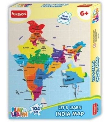 Funskool India Map Puzzles Learning Game  (104 Pieces)