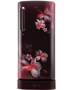 LG 190 L Direct Cool Single Door 4 Star Refrigerator  (Scarlet Plumeria, GL-D201ASPX)