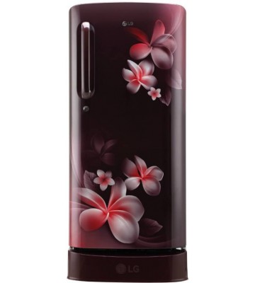 LG 190 L Direct Cool Single Door 4 Star Refrigerator  (Scarlet Plumeria, GL-D201ASPX)