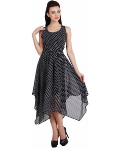 G & M Collections Women's Maxi Black, White Dress