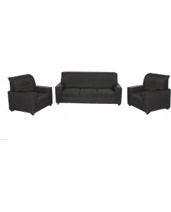 Guarented Classy Fabric 3 + 1 + 1 Grey Sofa Set