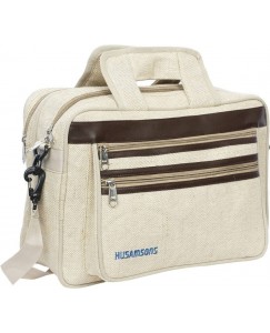 Husamsons Messenger Bag  (Beige, Brown)