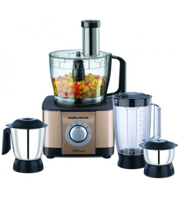 Morphy Richards Icon Superb 1000 W Food Processor  (Glazing Copper)