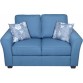 Evok Andorra Fabric 2 Seater Sofa  (Finish Color - Blue)