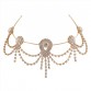 Zephyrr Fashion Choker Necklace cum Hair Accessory with Zircons Party Wear Alloy Necklace