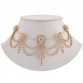 Zephyrr Fashion Choker Necklace cum Hair Accessory with Zircons Party Wear Alloy Necklace