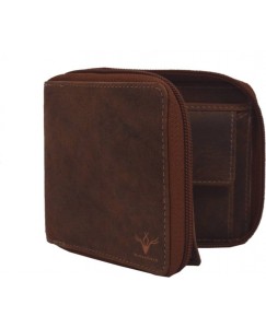 Krosshorn Men Brown Genuine Leather Wallet  (6 Card Slots)