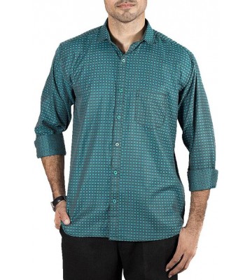 Faddy Men Woven Casual Blue Shirt