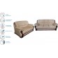 Vintage Ivoria Fabric 3 + 2 MAHOGANY Sofa Set