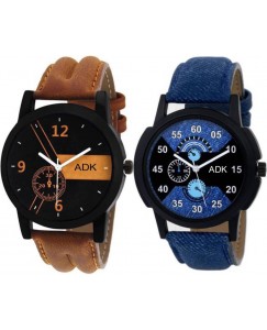 ADK LR01&02 New Stylish Attractive Combo Watch - For Men