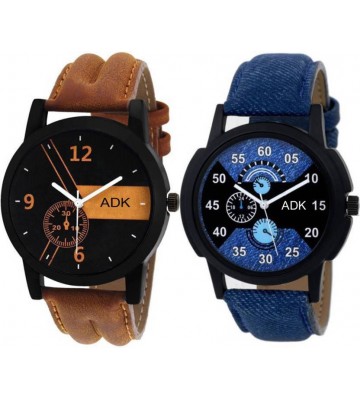 ADK LR01&02 New Stylish Attractive Combo Watch - For Men