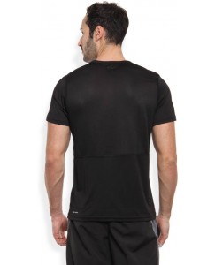 REEBOK Solid Men's Round Neck Black T-Shirt