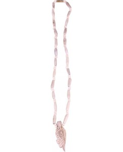 Ellegent Tulsi Mala with Carving Pendent Wood Necklace