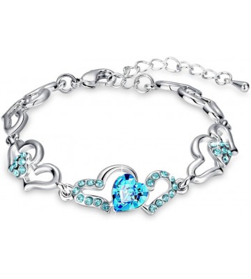 Oviya Alloy Crystal Rhodium Bracelet