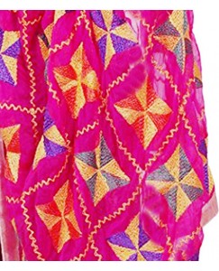 Weavers Villa Faux Chiffon Embroidered Women's Dupatta