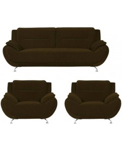 GIOTEAK Fabric 3 + 1 + 1 BROWN Sofa Set