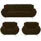 GIOTEAK Fabric 3 + 1 + 1 BROWN Sofa Set