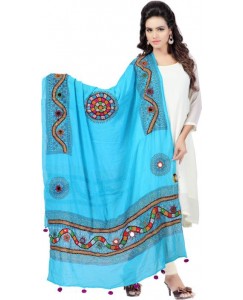 Banjara India Cotton Embroidered Women's Dupatta