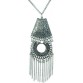 Shipgig Designer Silver Plated Pendent For Women Metal Necklace