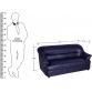 Sethu Furniture Fabric 3 + 1 + 1 Violet Sofa Set