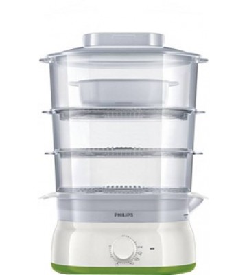 Philips HD9125/00 Food Steamer  (White & Green)