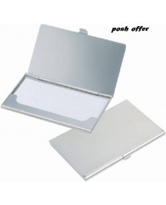 Posh Offer Silver Plated Business Case 6 Card Holder  (Set of 2, Silver)