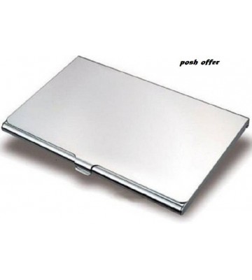 Posh Offer Silver Plated Business Case 6 Card Holder  (Set of 2, Silver)