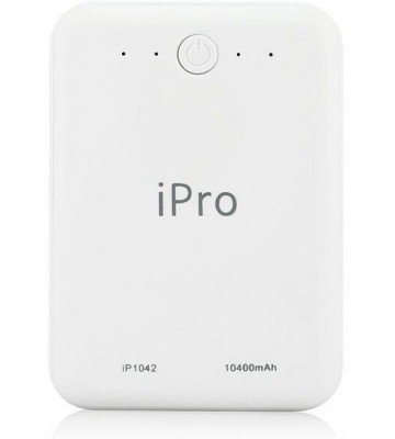 Ipro IP1042 10400 mAh Power Bank  (White, Lithium-ion)