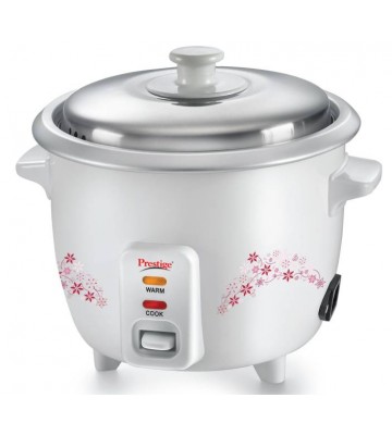 Prestige Delight PRWO Electric Rice Cooker with Steaming Feature  (1.5 L, White)