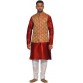 Royal Garments Men's Kurta, Waistcoat and Pyjama Set