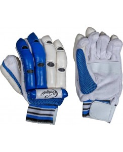 Prokyde Aligator Batting Gloves (M, White, Blue)