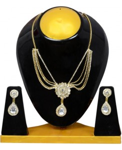 VIVAAN Alloy Jewel Set  (Silver)