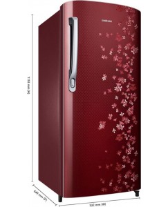 Samsung 192 L Direct Cool Single Door 3 Star Refrigerator  (Sangneri Red, RR19M1723RY/HL)