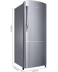 Samsung 212 L Direct Cool Single Door 3 Star Refrigerator  (Elegant Inox, RR22M272ZS8/NL)