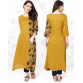 Anmi Floral Print Women's Straight Kurta  (Yellow)